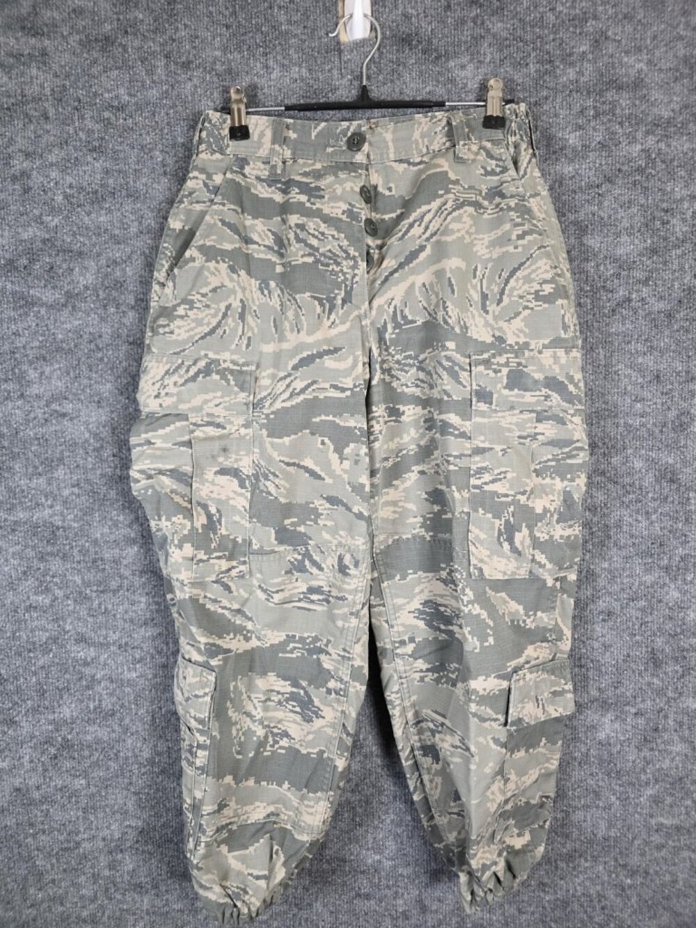 US Air Force Pants Womens 6XS ABU Tiger Stripe Camo Cargo Button Fly Ripstop